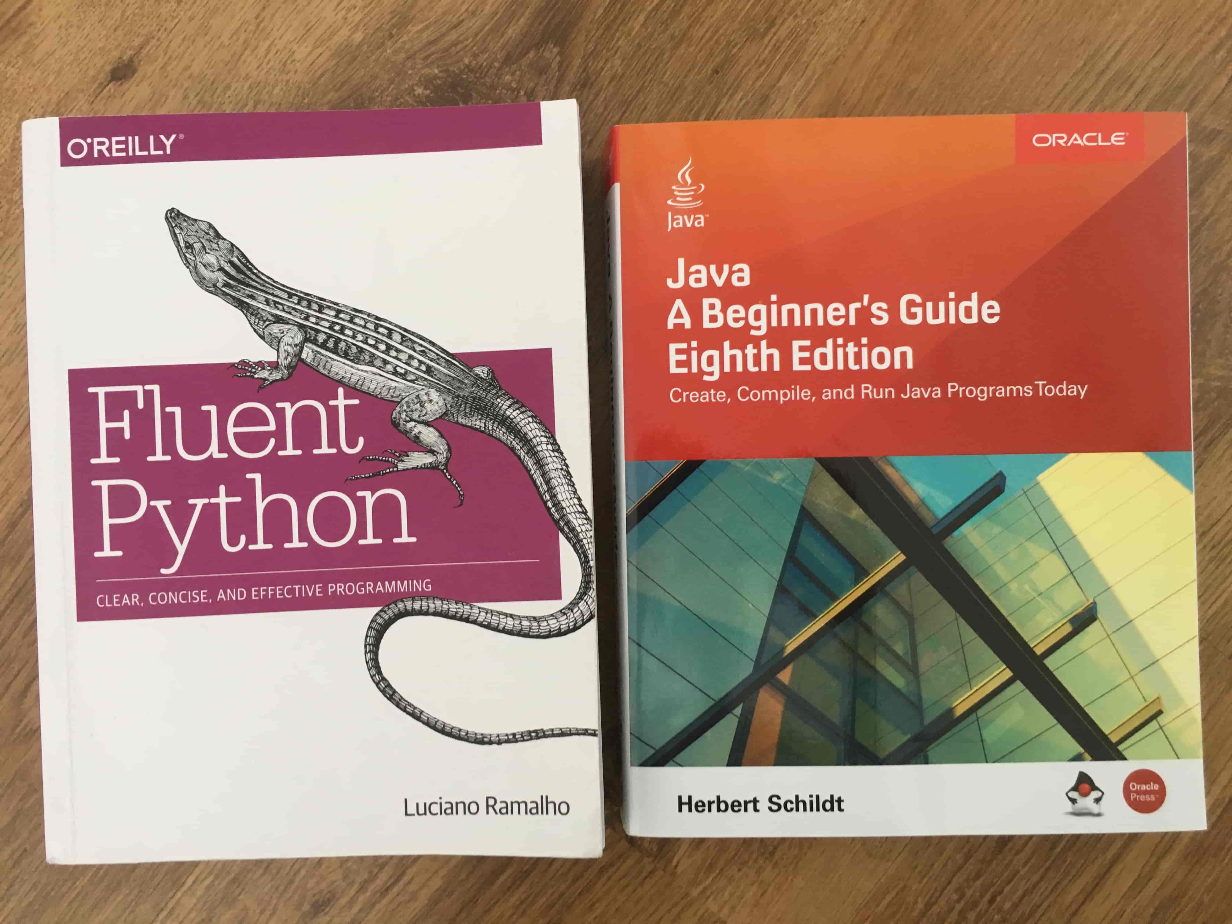 java book and python book
